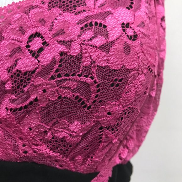 Betsey Johnson Black pink lace spaghetti strap silk midi evening party dress 10 - Picture 5 of 12